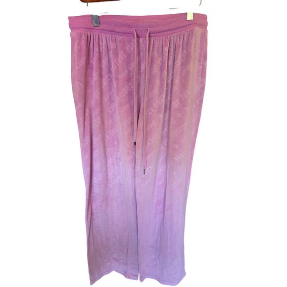 Juicy Couture Other - Juicy Couture Pajama Pants L Womens Purple Soft Velvet Feel Straight Leg Stretch